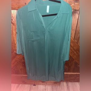 Oversized collared blouse